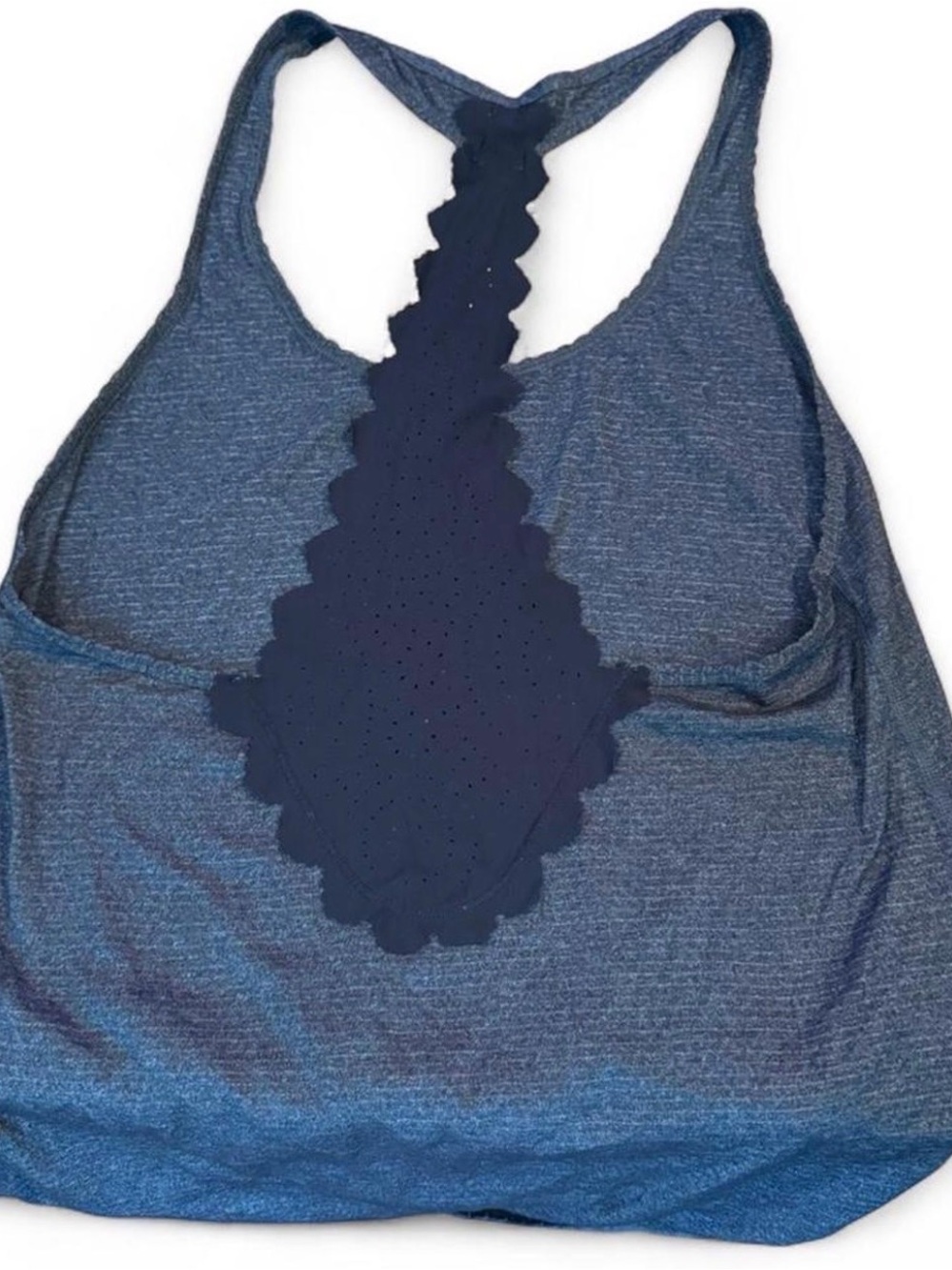 Lululemon 105 F Singlet Lace-Back Racerback Tank Top in Heathered Black, Size M